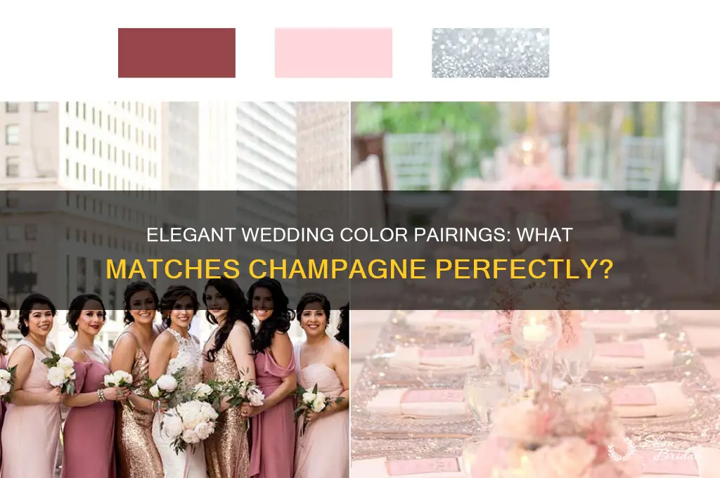 what color goes with champagne for a wedding
