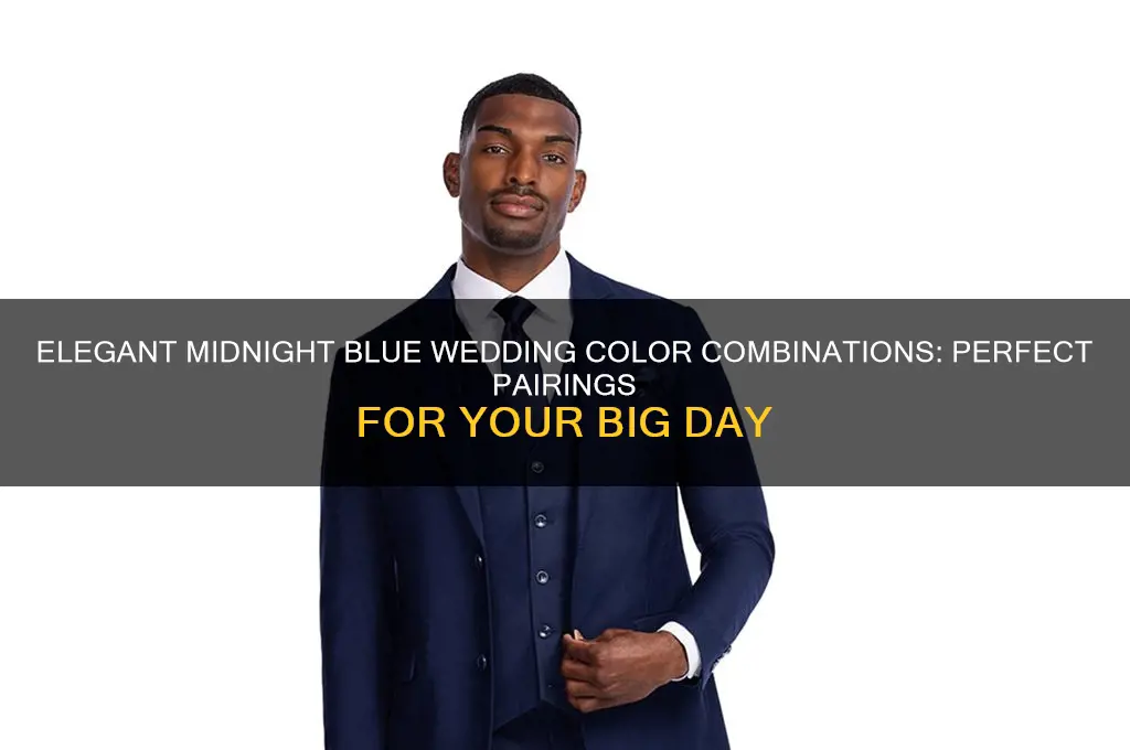 what color goes with midnight blue for a wedding