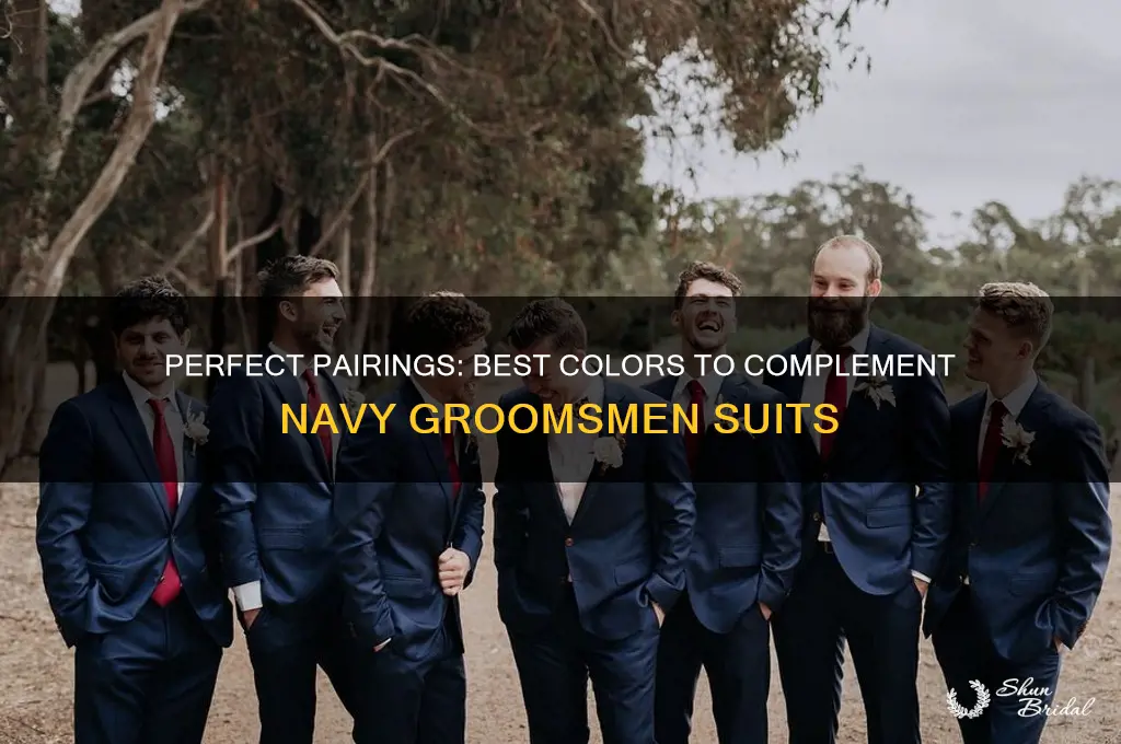what color goes with navy groomsmen