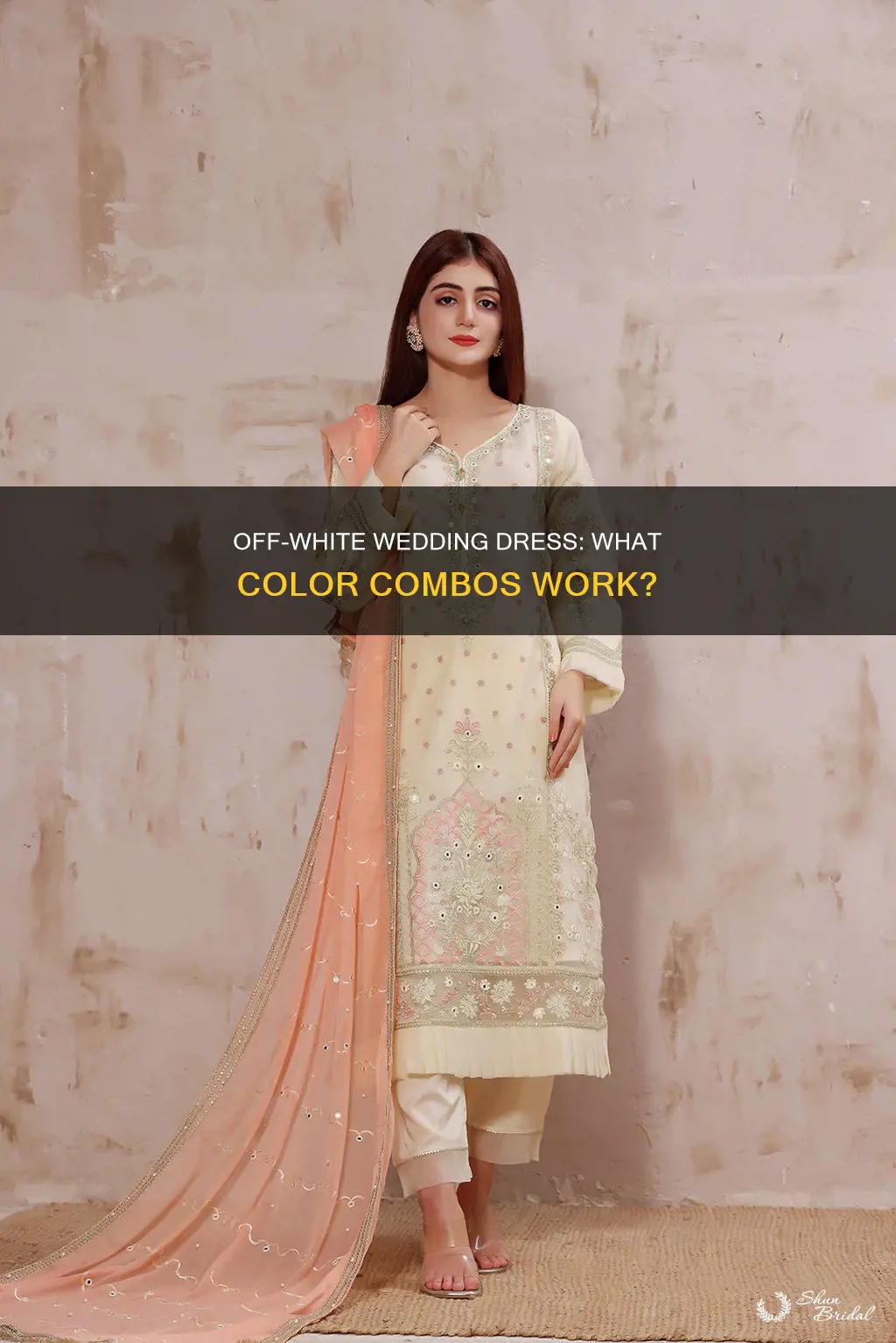 what color goes with off white wedding dress