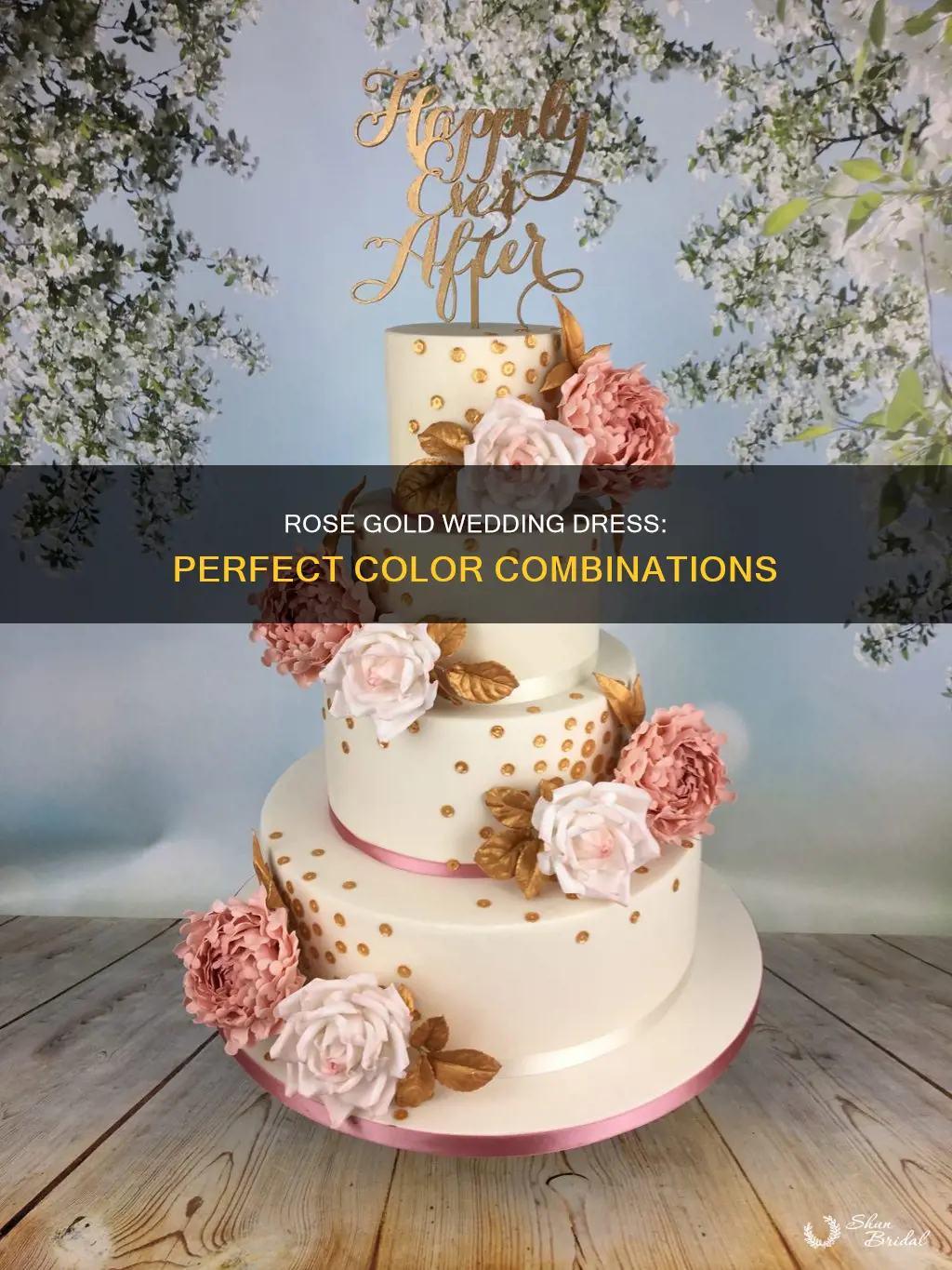 what color goes with rose gold wedding dress dress