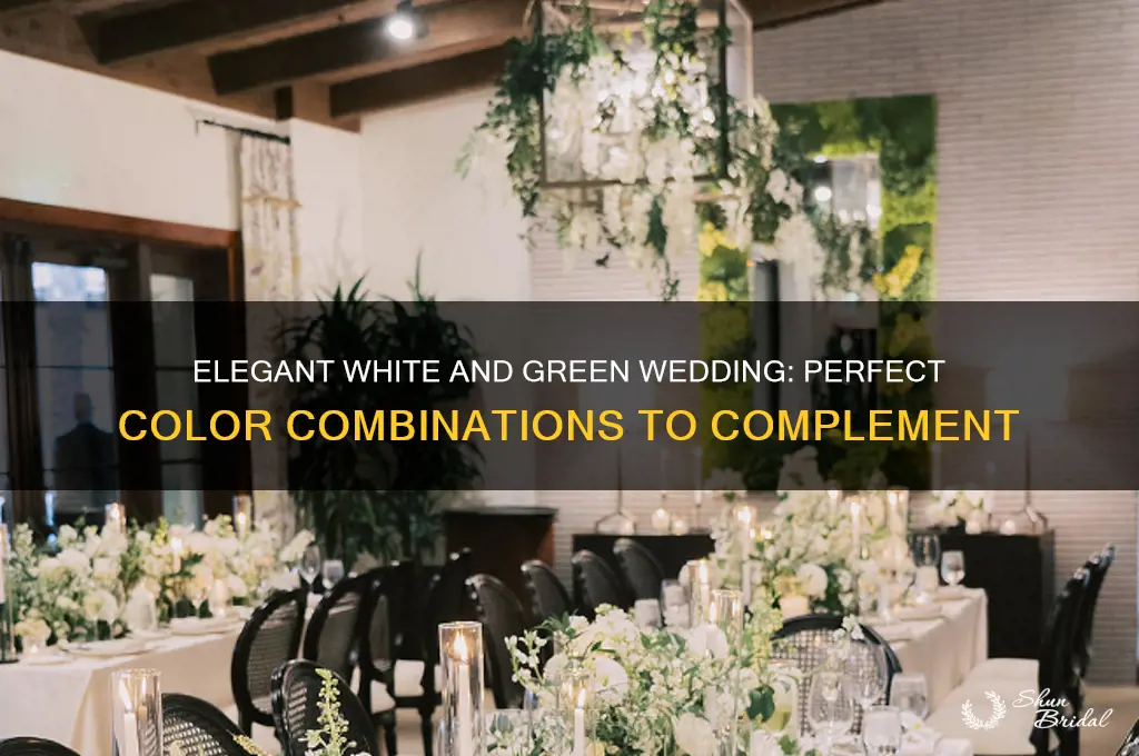 what color goes with white and green wedding
