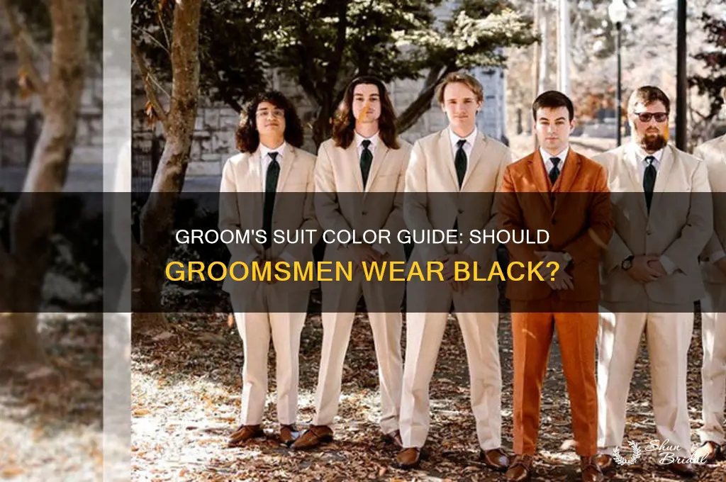 what color groom suit wear groomsmen black