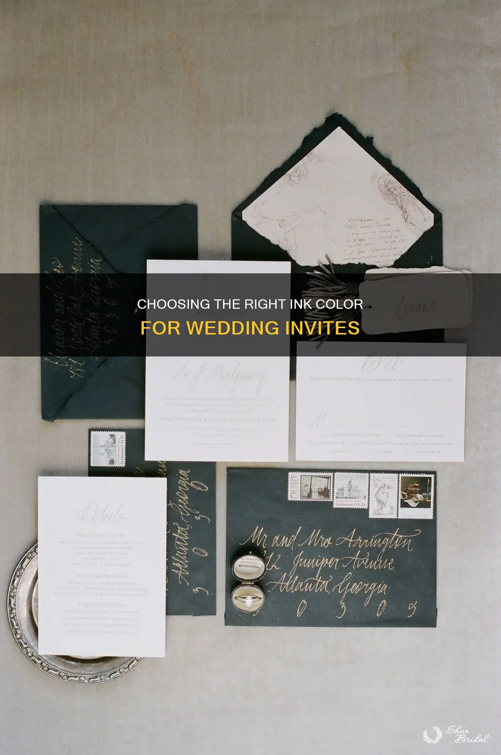 what color ink do you use to address wedding invitations