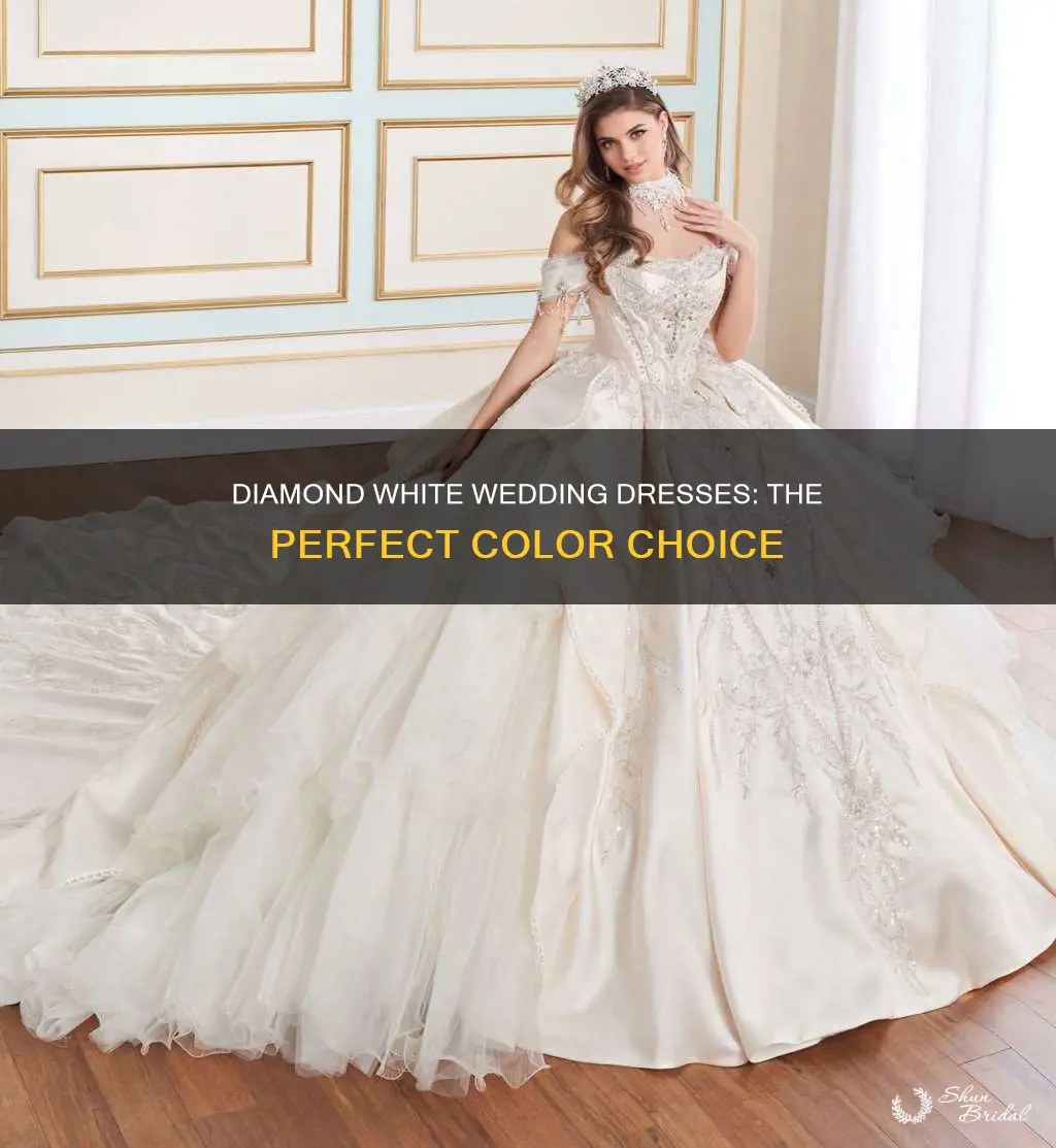 what color is diamond white in wedding dresses
