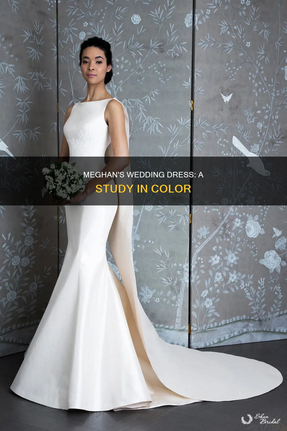 what color is meghans wedding dress