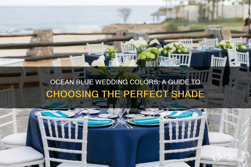 what color is ocean blue for a wedding