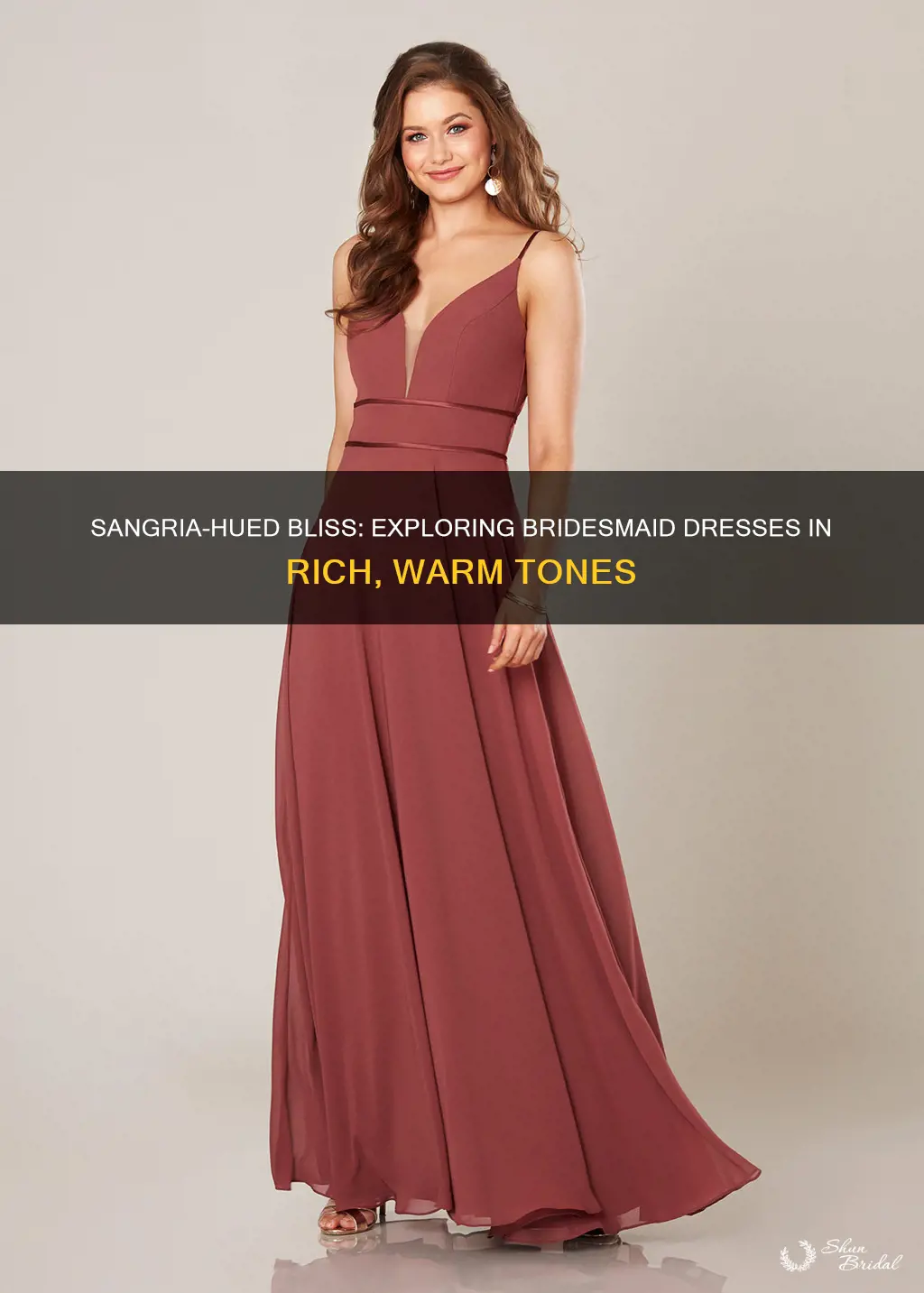 what color is sangria bridesmaids dress