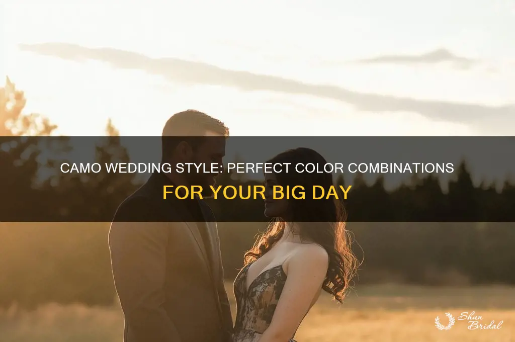 what color looks good with camo in wedding