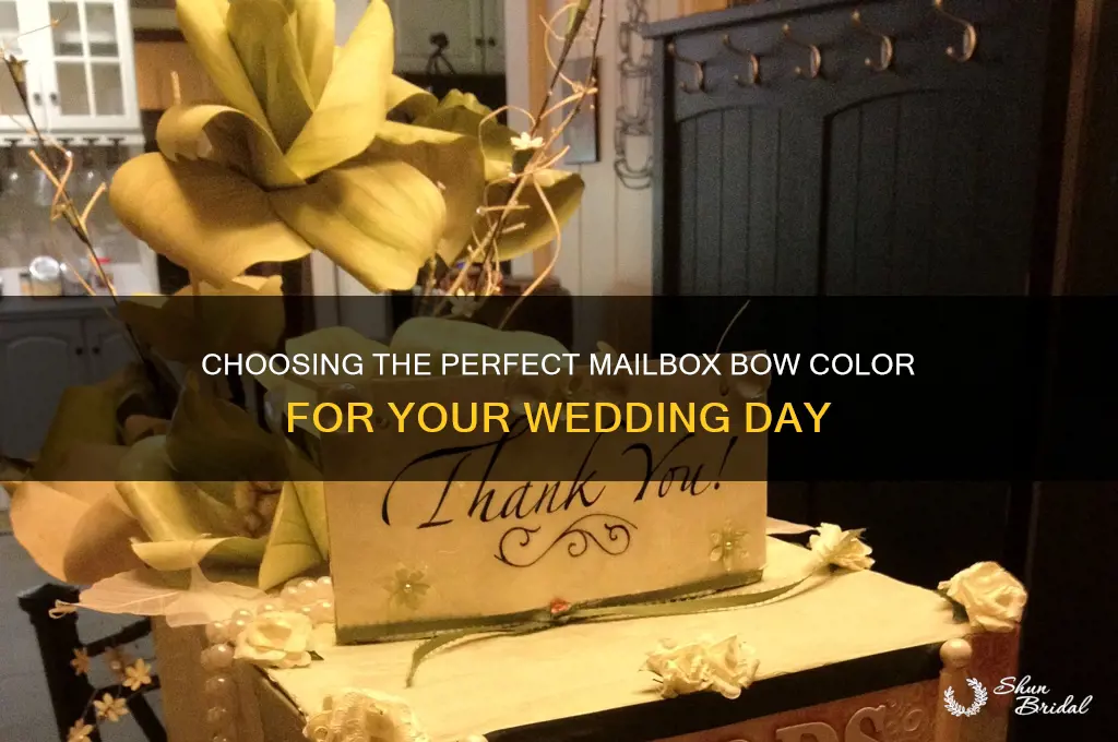 what color mailbox bow for a wedding
