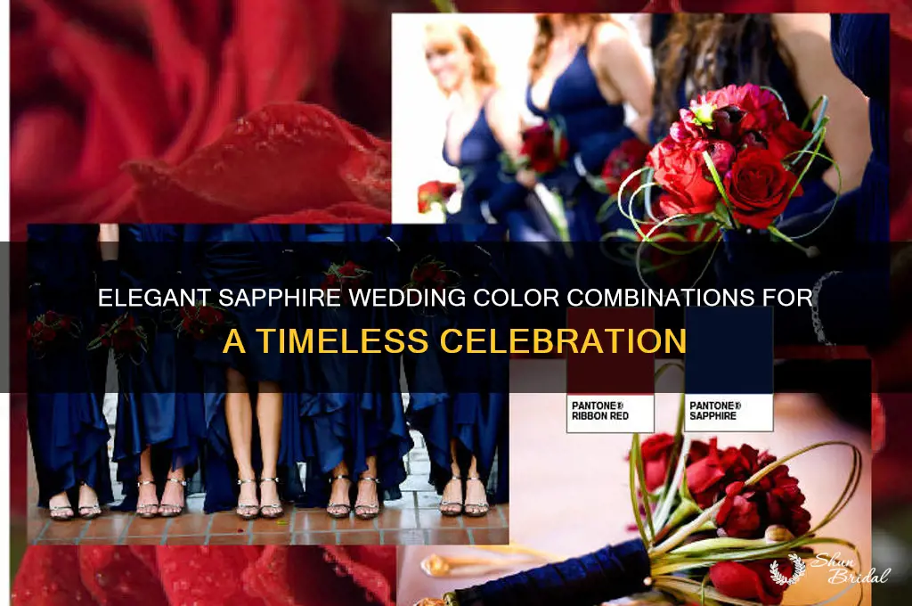 what color matches well with a sapphire wedding