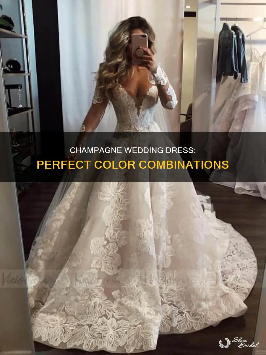what color matches with champagne wedding dress
