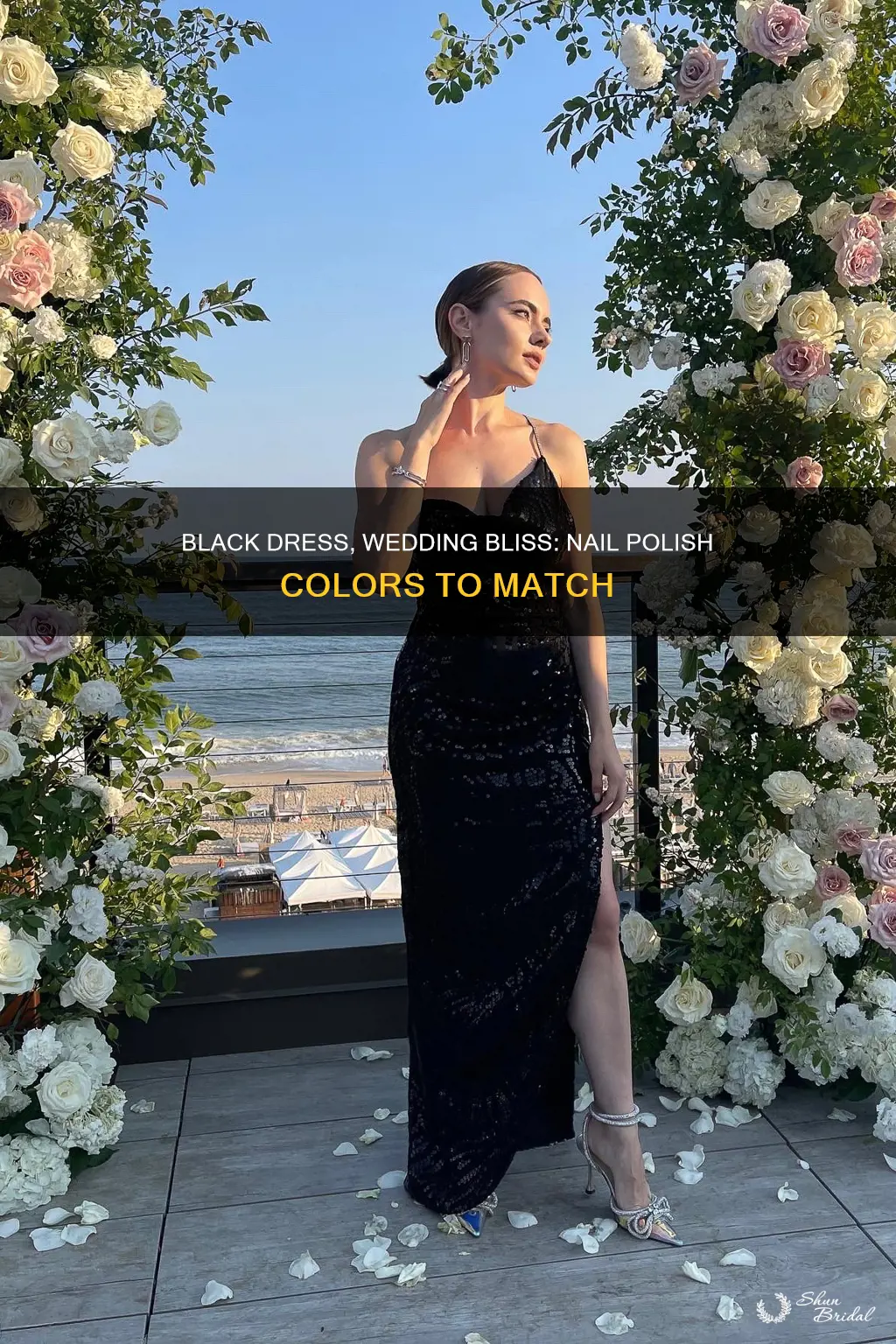 what color nail polish with black dress for a wedding
