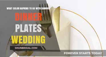 Elegant Napkin Colors to Complement Bamboo Dinner Plates for Your Wedding