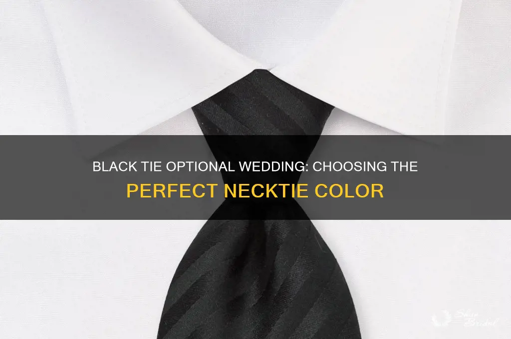 what color necktie for black tie optional wedding
