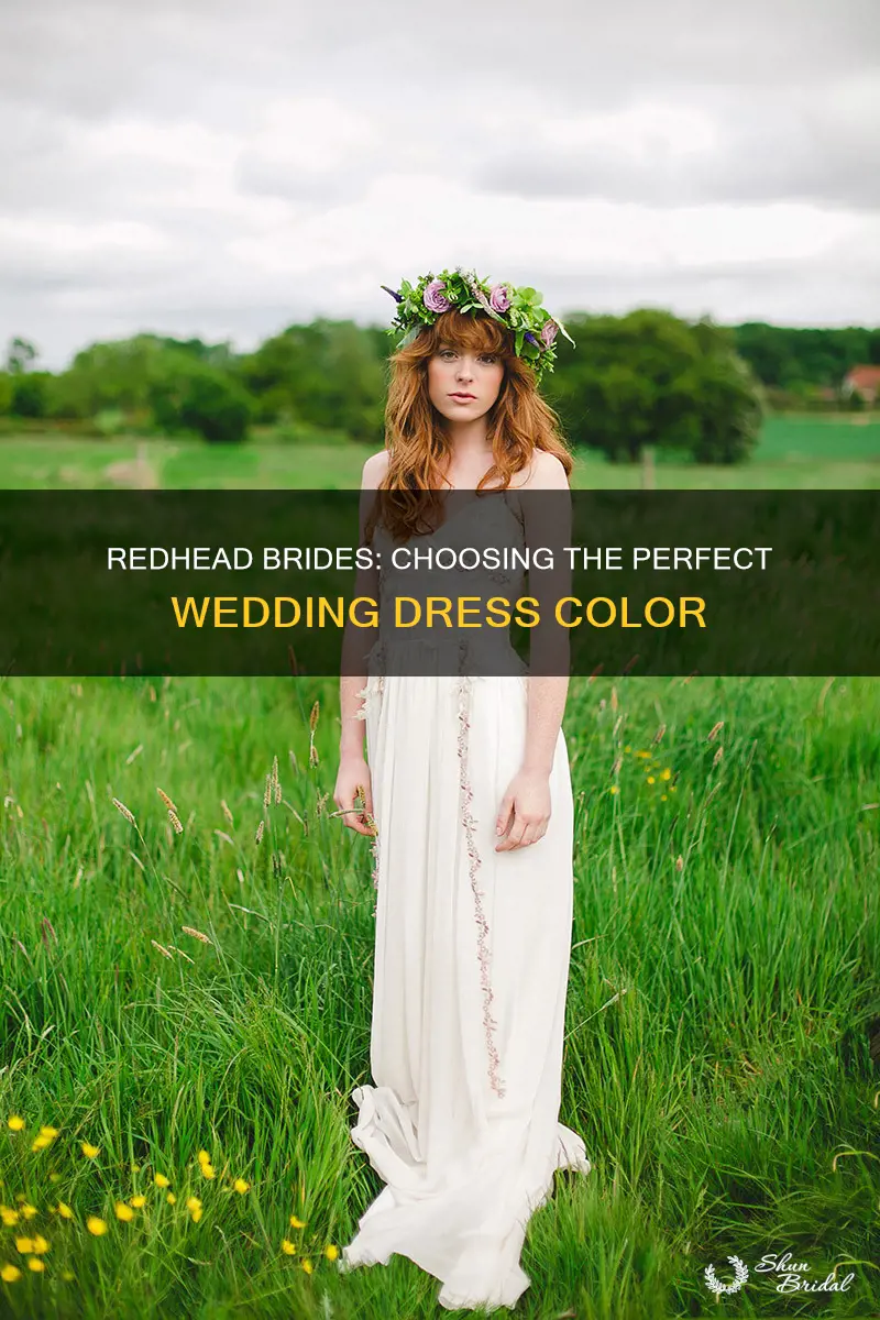 what color of wedding dress for redhead