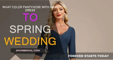 Pantyhose Color Combos for Spring Weddings with Navy Dresses