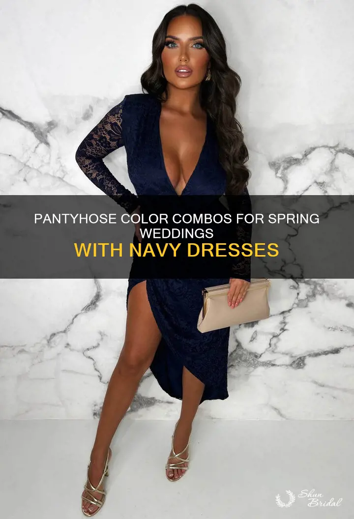 what color pantyhose with navy dress to spring wedding