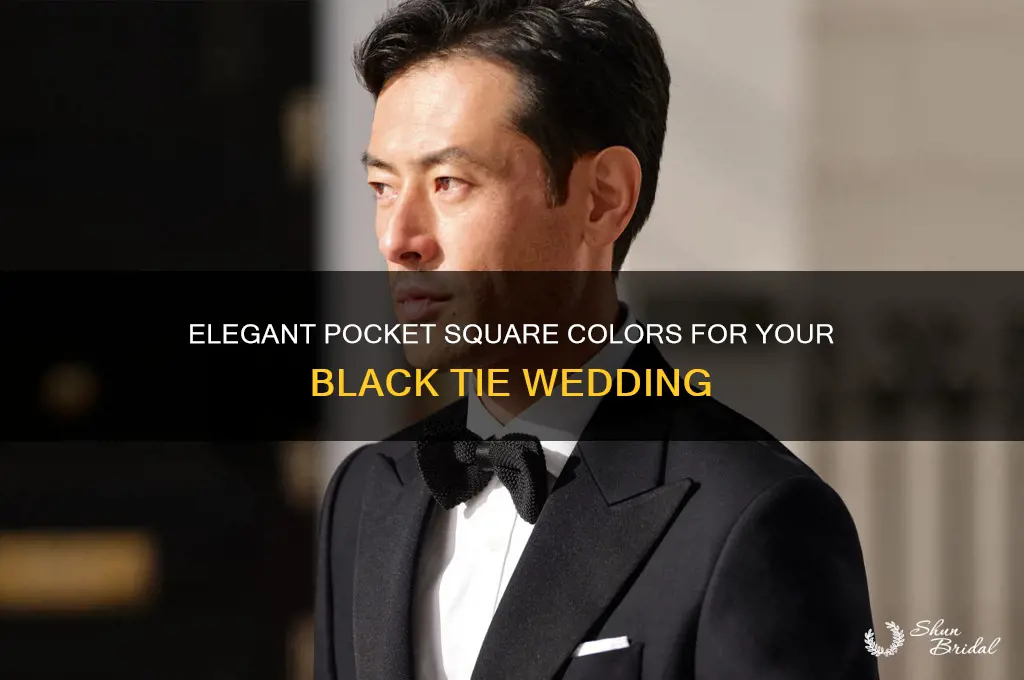 what color pocket square for black tie wedding