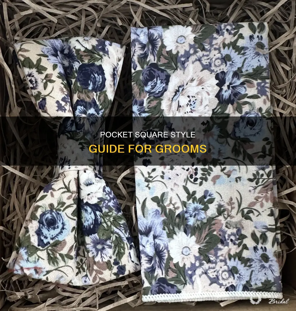 what color pocket square goes with a wedding dress