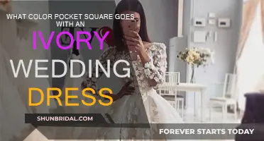 Ivory Wedding Dress: Pocket Square Color Guide