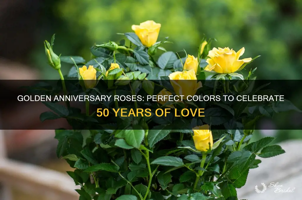 what color roses for 50th wedding anniversary