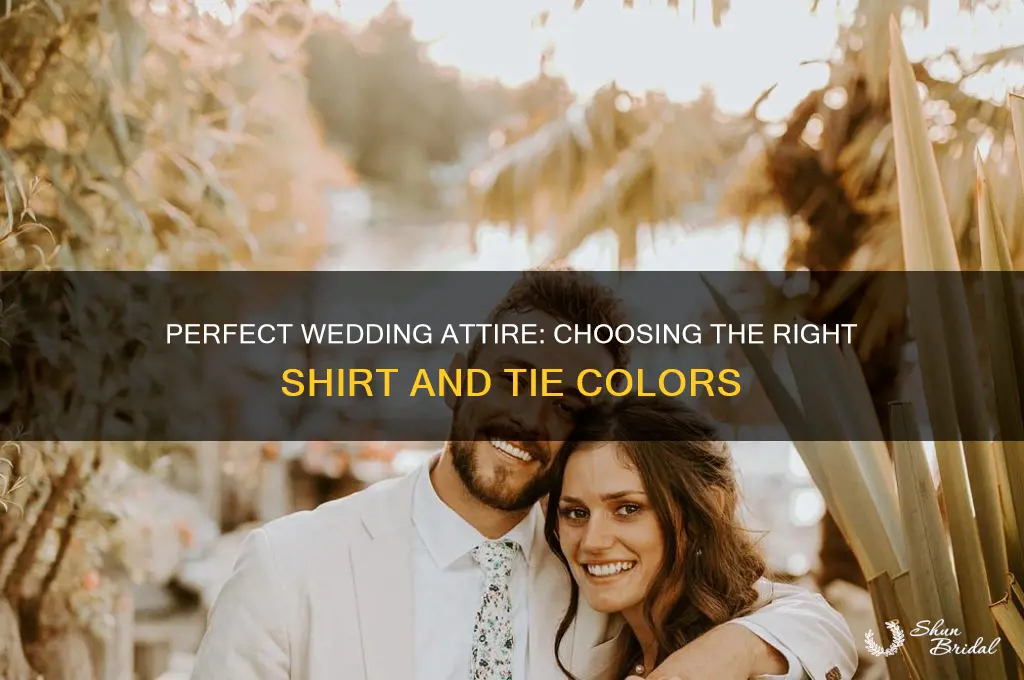 what color shirt and tie for a wedding