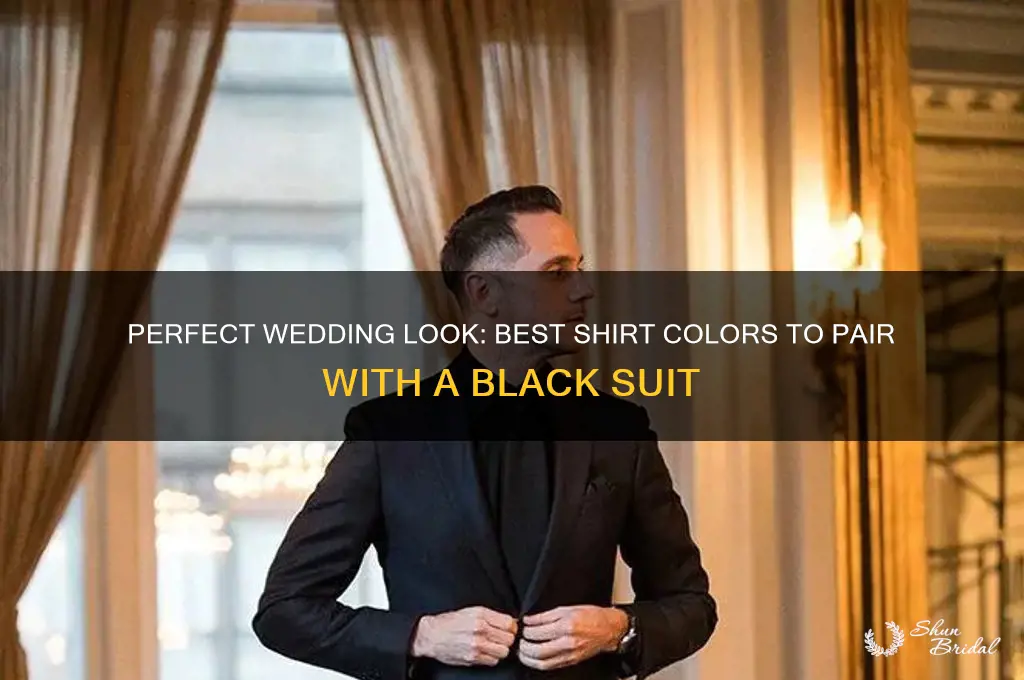 what color shirt with black suit wedding