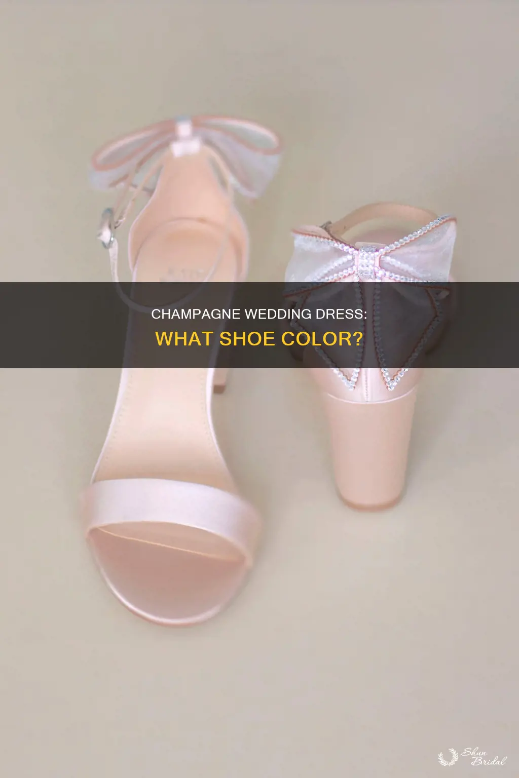 what color shoes for champagne wedding dress