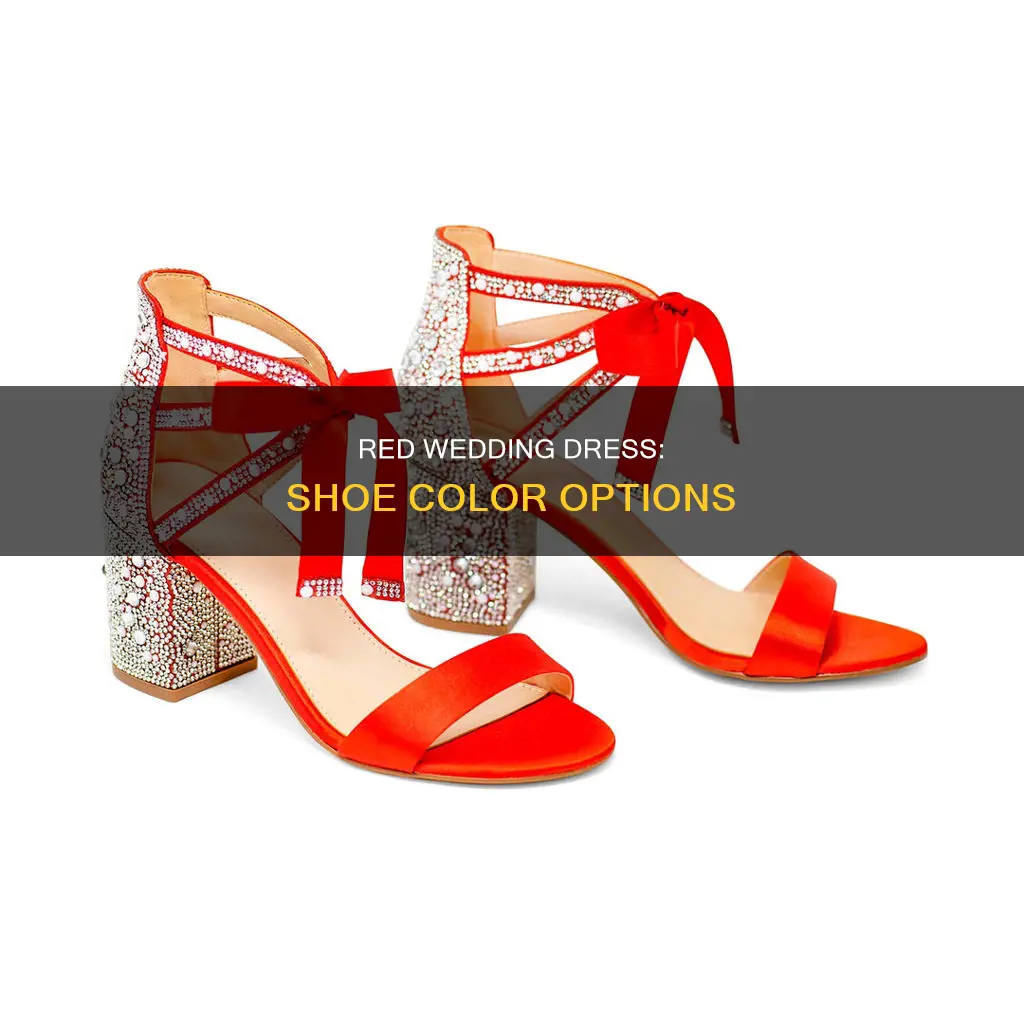 what color shoes to wear with a red wedding dress