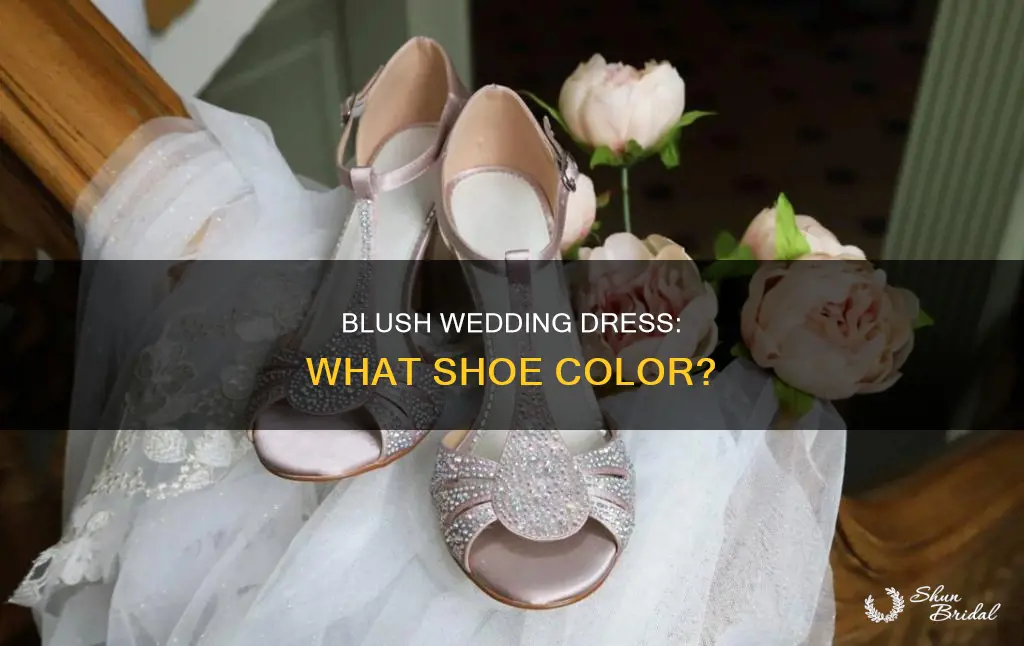what color shoes with blush wedding dress