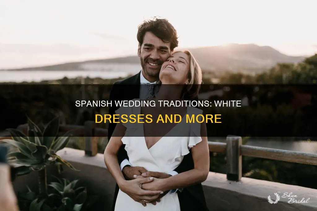 what color spain wife wear dress on wedding day