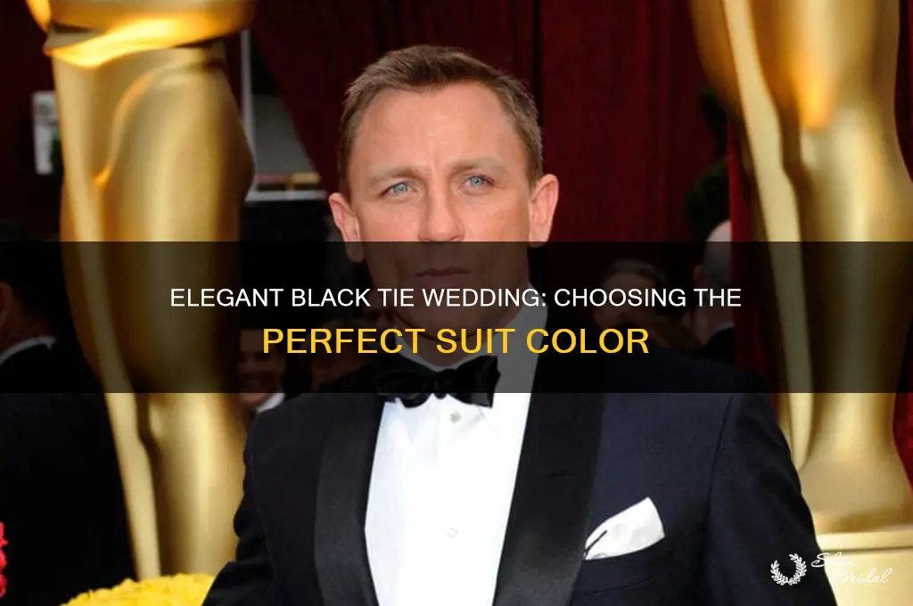 what color suit for black tie wedding