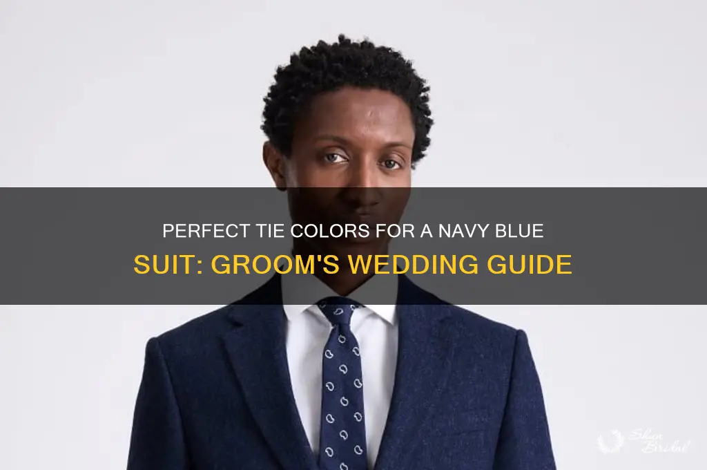 what color tie with navy blue suit wedding groom
