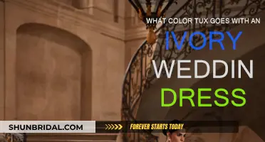 Ivory Wedding Dress: What Color Tux Should Grooms Wear?
