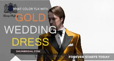 Gold Wedding Dress: Tux Color Guide