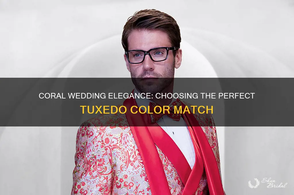 what color tuxedo goes with wedding color coral