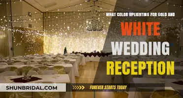Glamorous Gold and White Wedding: Uplighting Color Choice