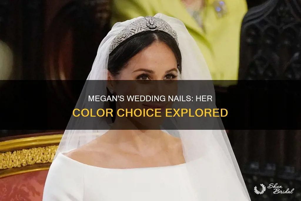 what color uses megan for her wedding on her nails