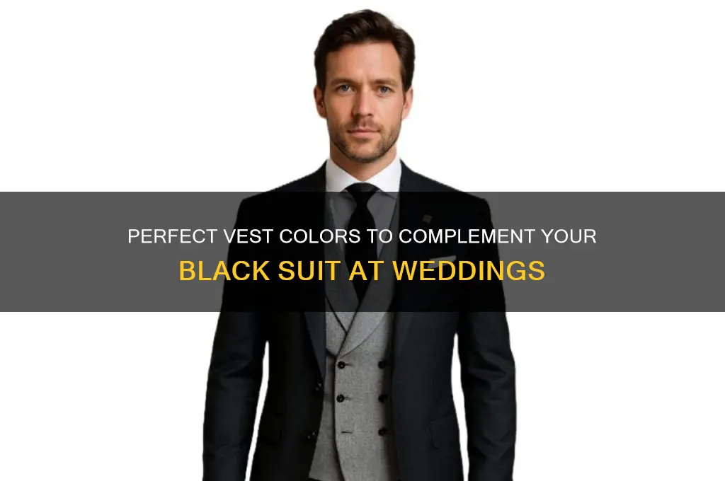 what color vest goes with a black suit wedding occasion