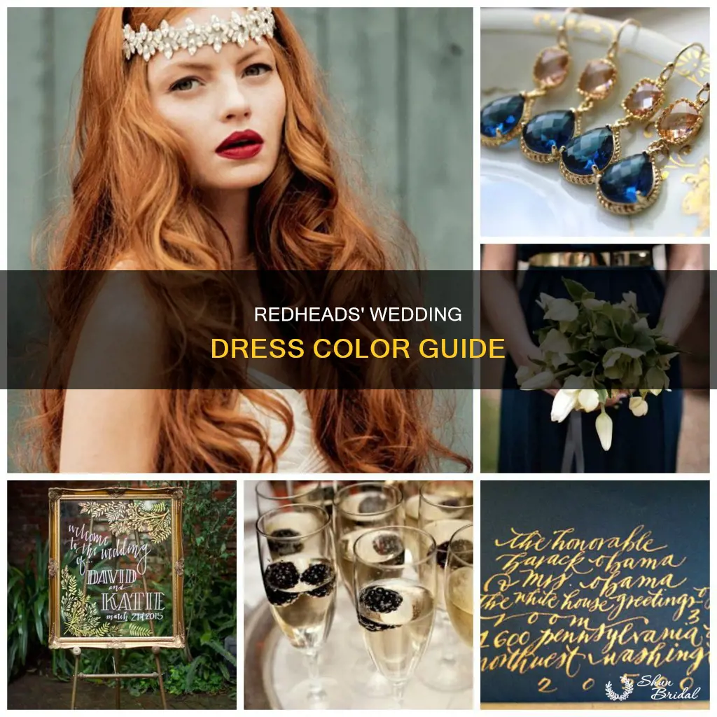 what color wedding dress for redheads