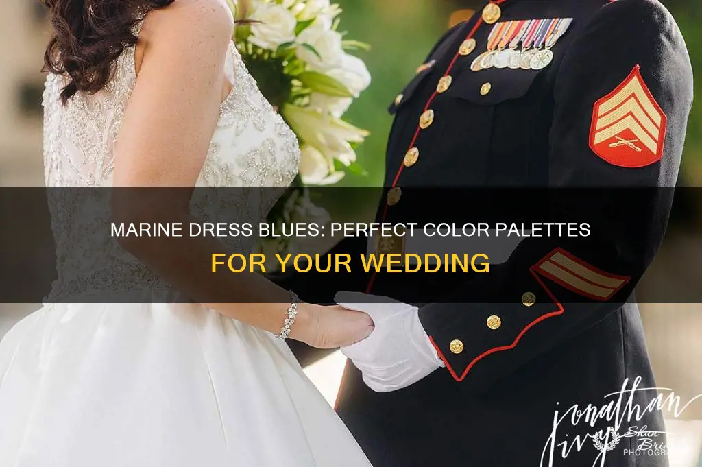 what color weddings look good with marine dress blues
