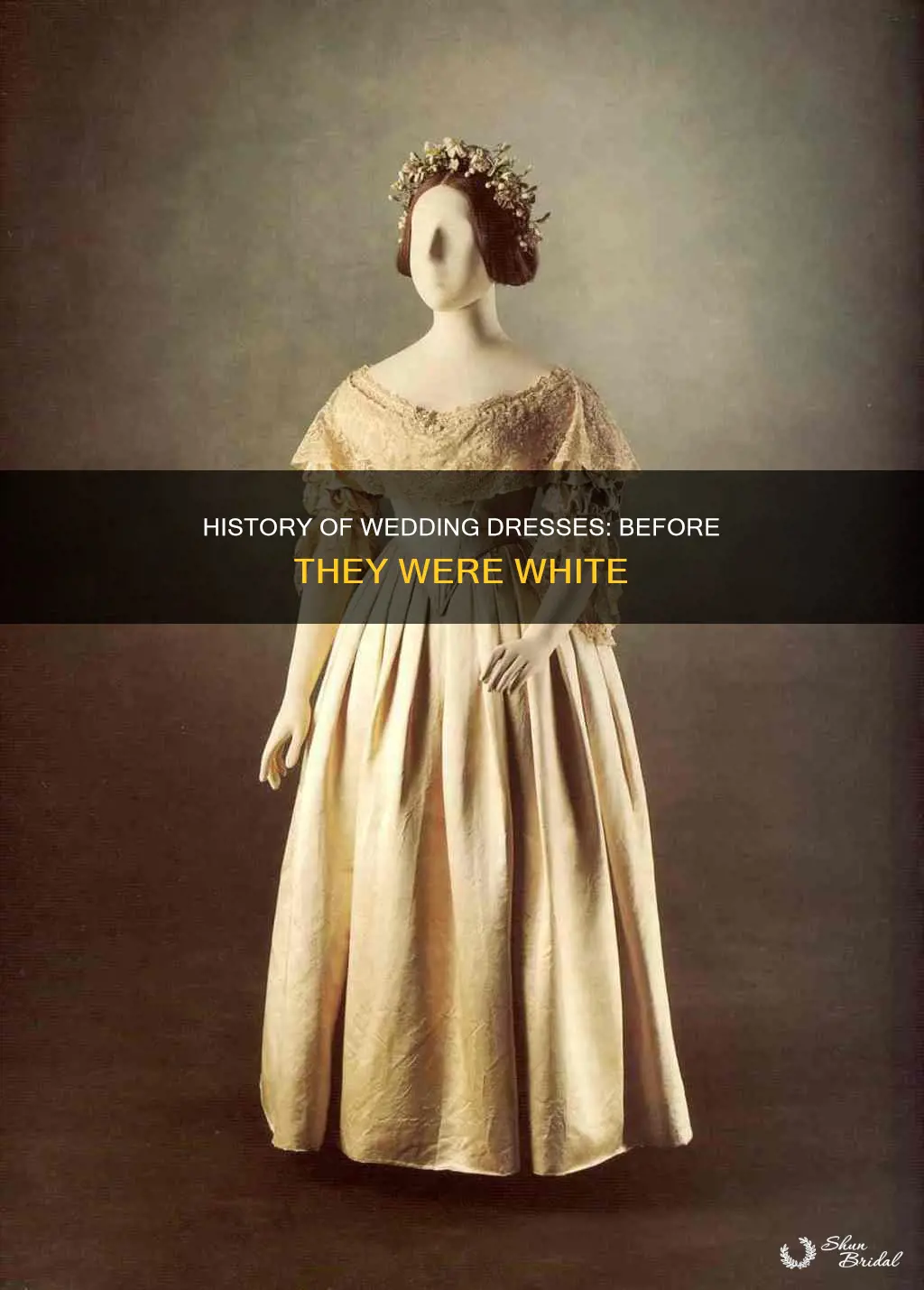 what color were wedding dresses before they were white