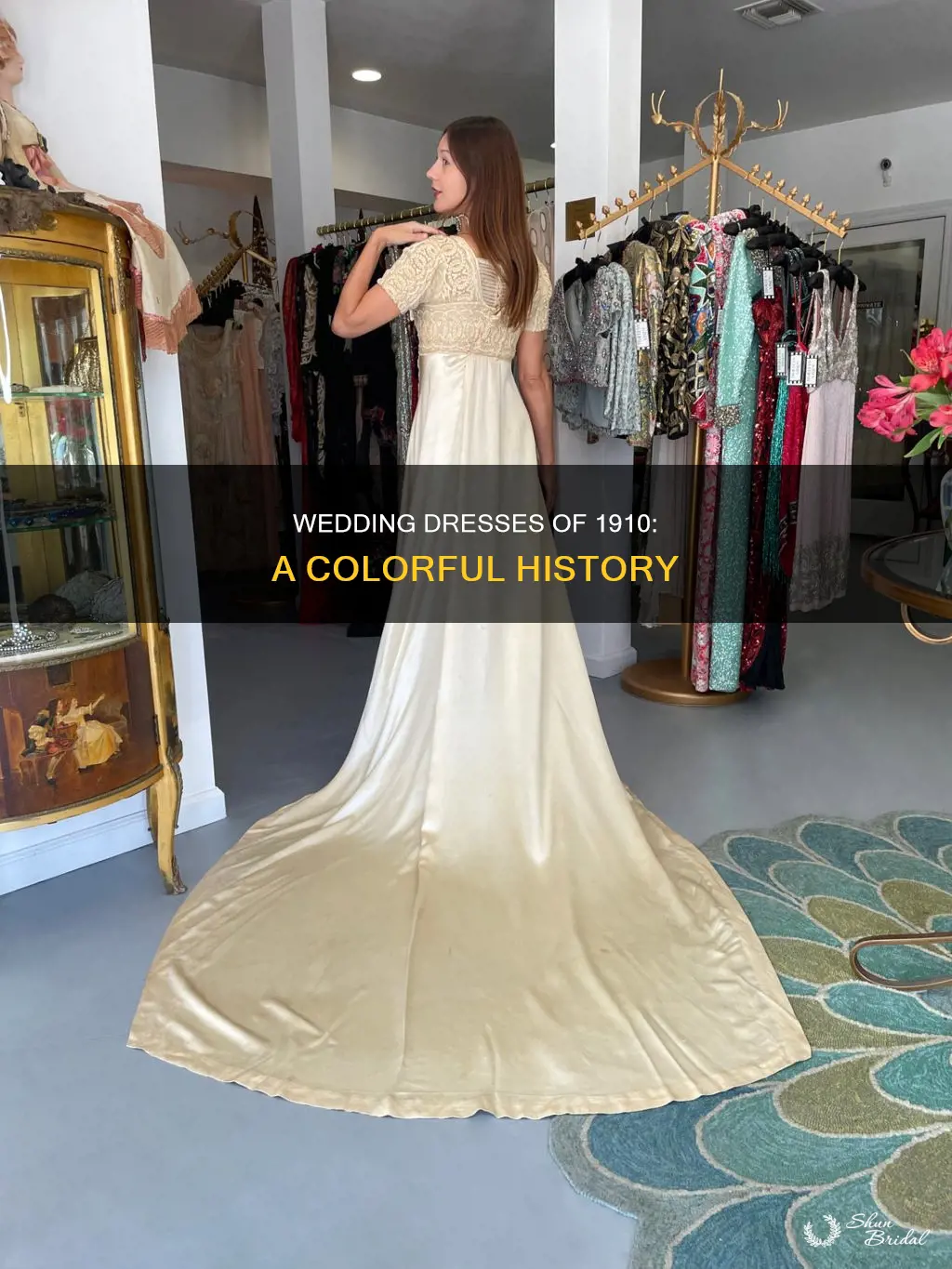 what color were wedding dresses in 1910