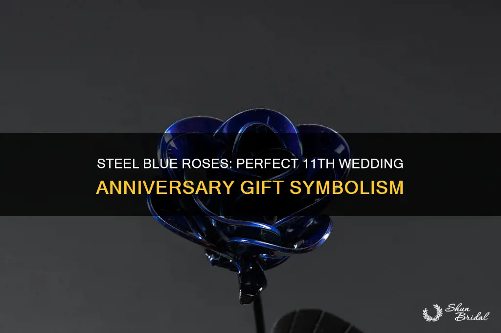 what colored rose is for 11 year wedding anniversy