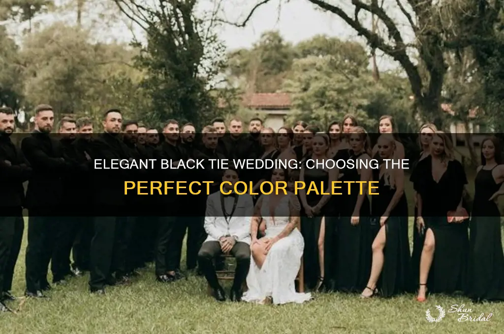 what colors are appropriate for a black tie wedding