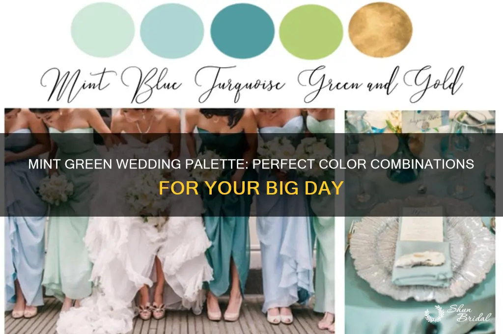what colors go good with mint green for the wedding