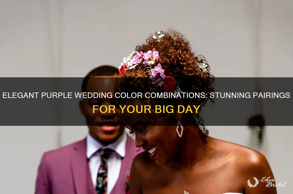 what colors go good with purple for a wedding
