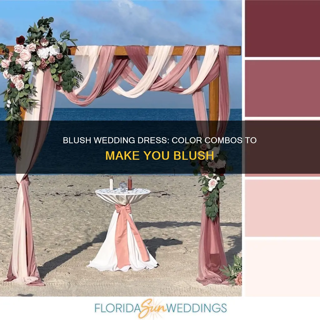 what colors go with a blush wedding dress