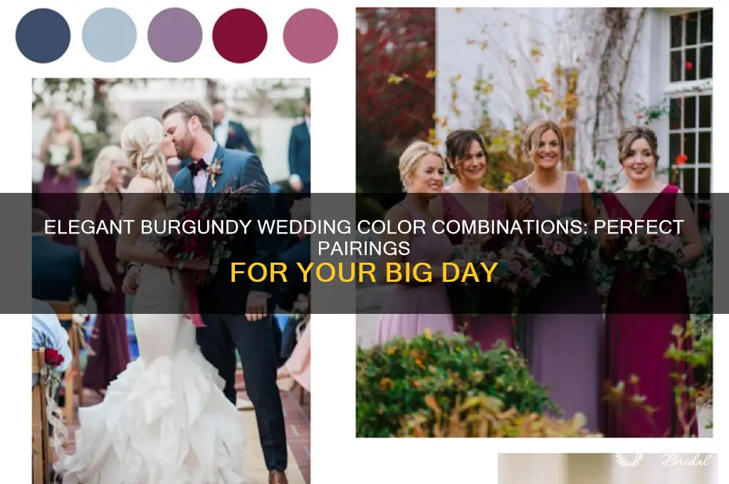 what colors go with burgundy for a wedding